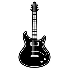 acoustic guitar isolated on white