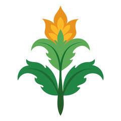 green leaf isolated on white background