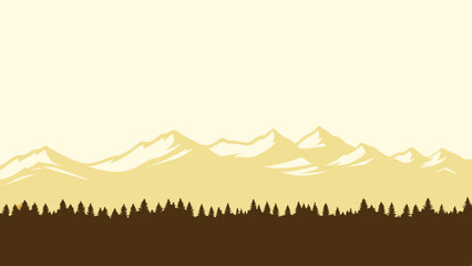 vector illustration of a mountain landscape