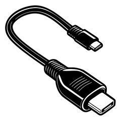 black usb cable