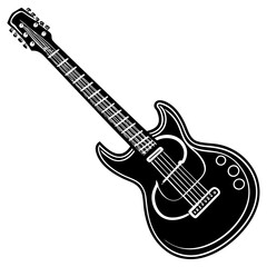Fototapeta premium acoustic guitar vector illustration