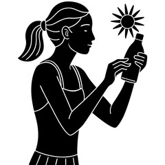 silhouette of a girl