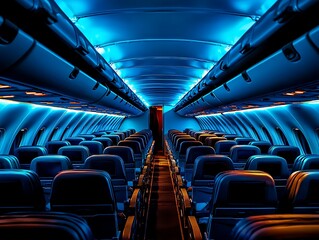 empty seats in an airplane