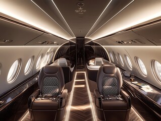 first class, empty seats in an airplane