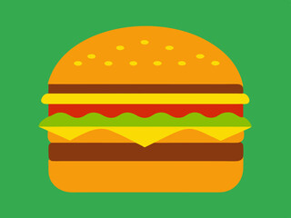 vector illustration of a hamburger