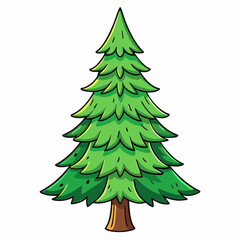 christmas tree vector illustration