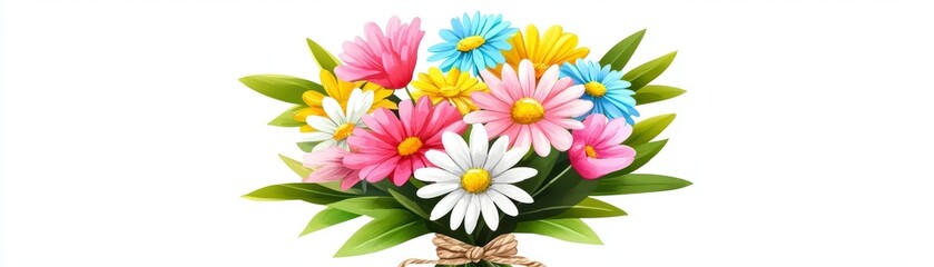 Fototapeta premium Colorful Daisy Bouquet