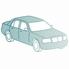 Fototapeta premium black car isolated on white