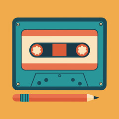 cassette tape vector illustration