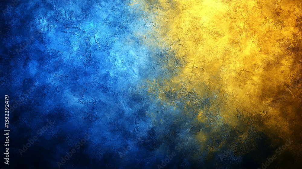 Poster a yellow and blue gradient background with subtle texture and soft transitions symbolizes calm, dept