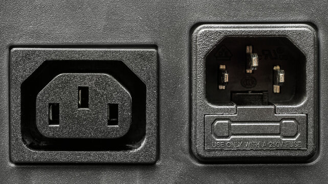 Electrical connectors for connecting computer equipment. Connectors for connecting power cables.