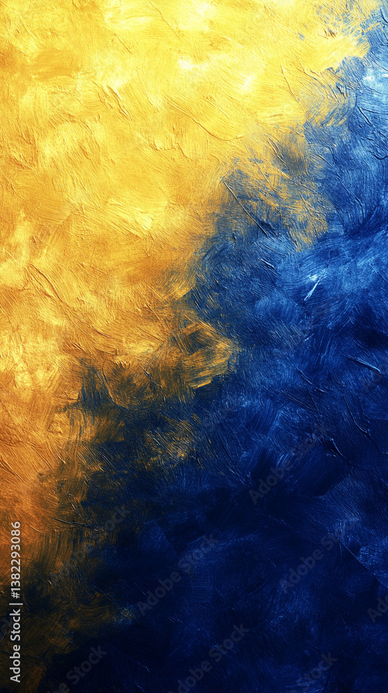 Poster a yellow and blue gradient background with subtle texture and soft transitions symbolizes calm, dept