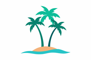 palm tree on a white background