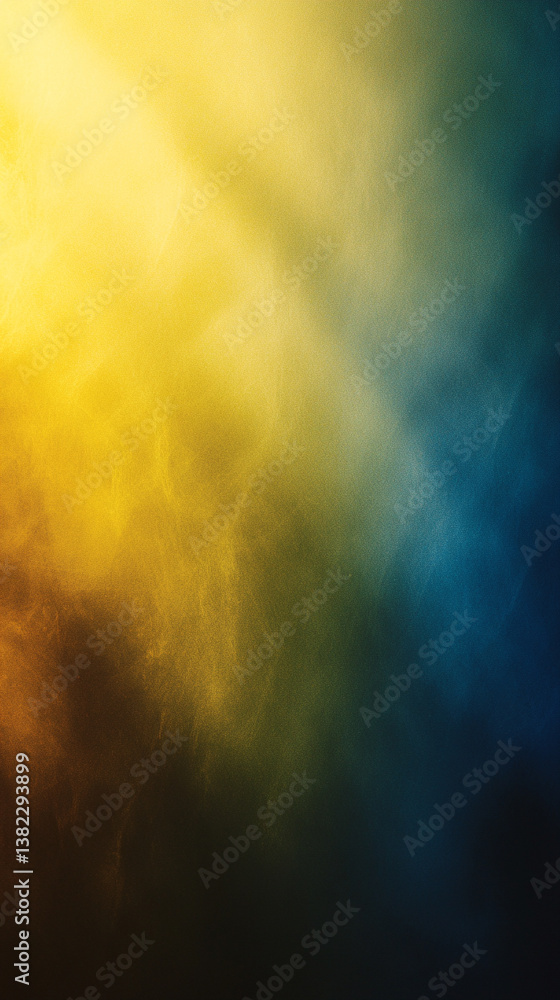 Poster a yellow and blue gradient background with subtle texture and soft transitions symbolizes calm, dept