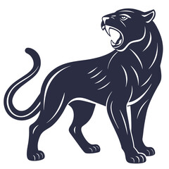 vector illustration of a black panther