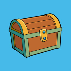 treasure chest isolated on white