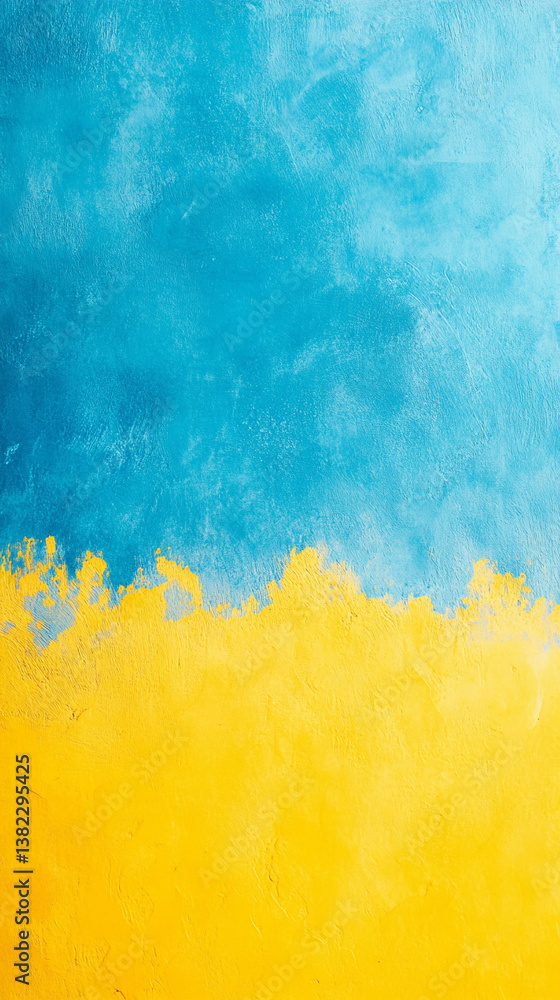 Poster a yellow and blue gradient background with subtle texture and soft transitions symbolizes calm, dept