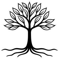 Obraz premium tree silhouette vector