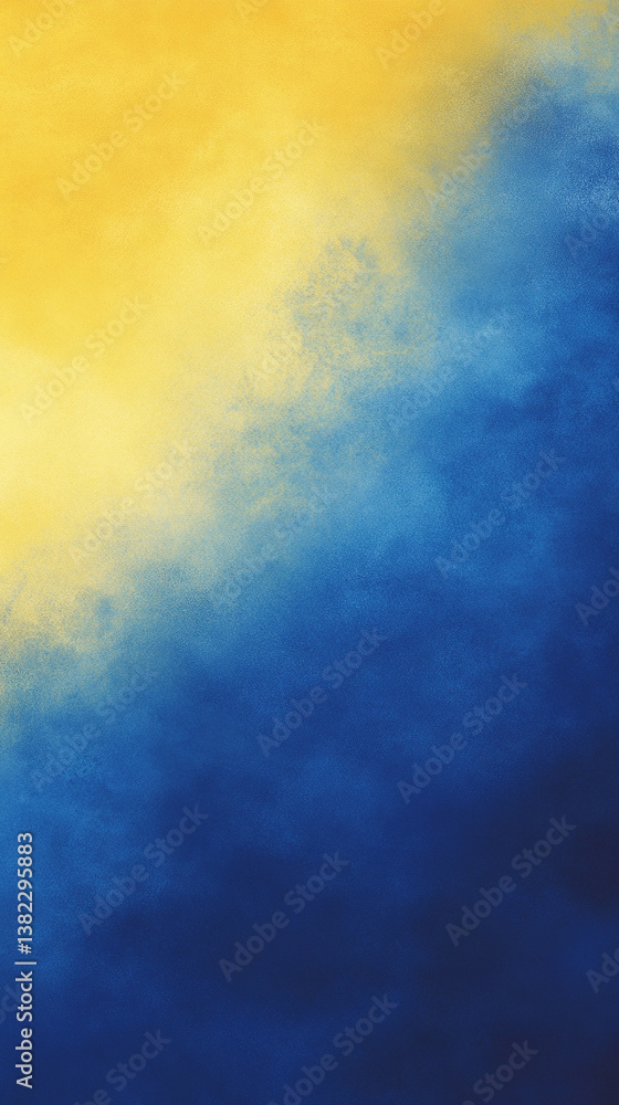 Poster a yellow and blue gradient background with subtle texture and soft transitions symbolizes calm, dept