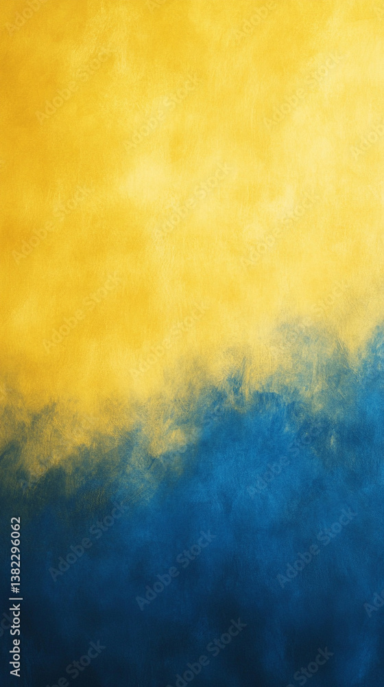 Poster a yellow and blue gradient background with subtle texture and soft transitions symbolizes calm, dept