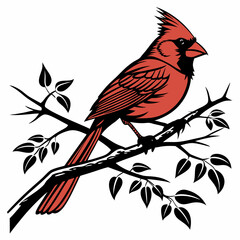 cardinal black silhouette icon vector
