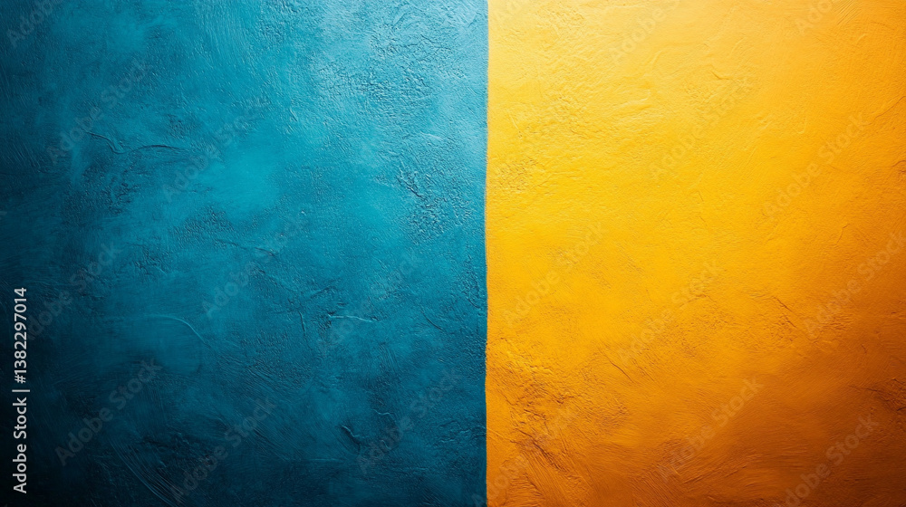 Poster a yellow and blue gradient background with subtle texture and soft transitions symbolizes calm, dept