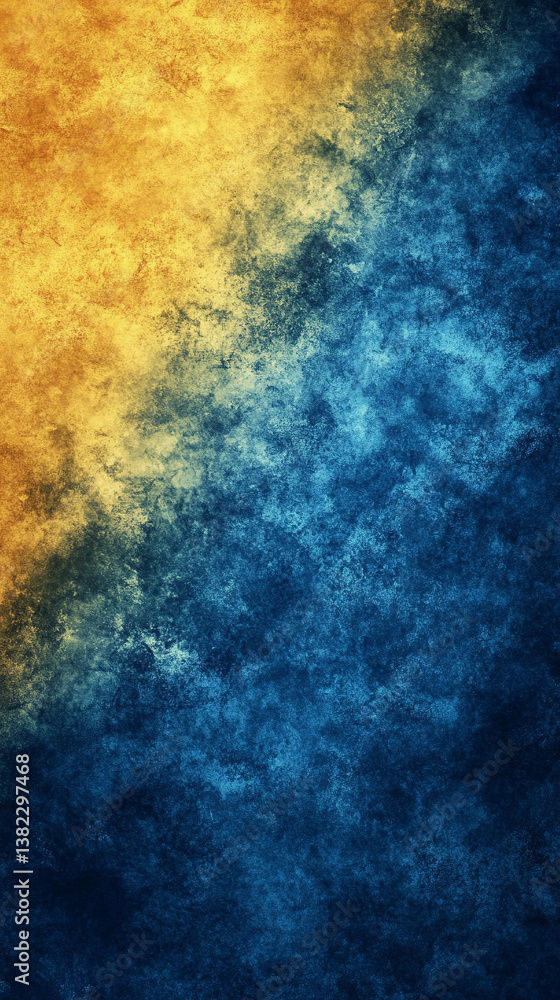 Poster a yellow and blue gradient background with subtle texture and soft transitions symbolizes calm, dept