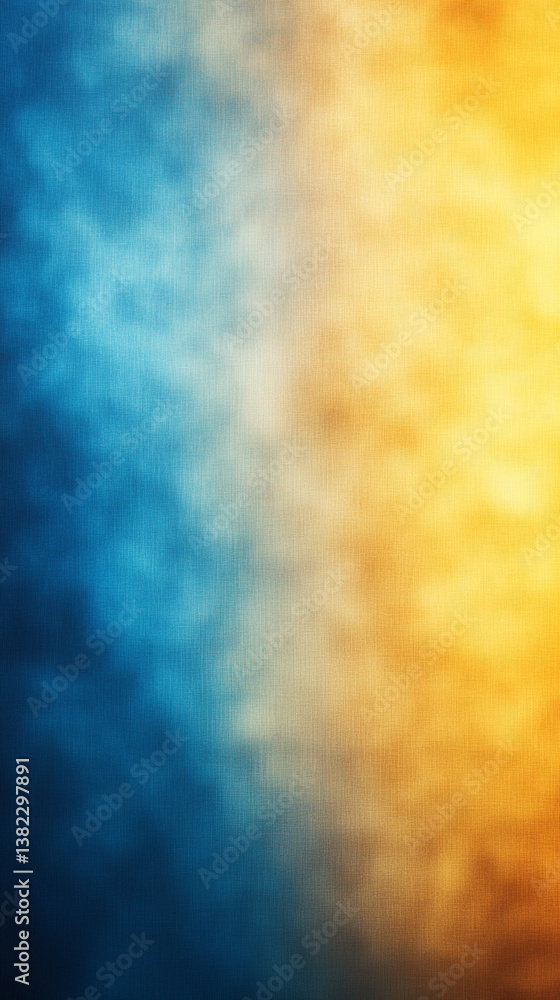 Poster a yellow and blue gradient background with subtle texture and soft transitions symbolizes calm, dept