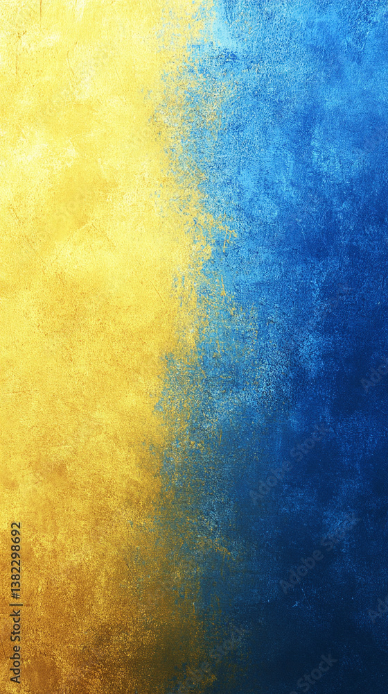 Poster a yellow and blue gradient background with subtle texture and soft transitions symbolizes calm, dept