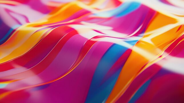 High-tech digital printer layering bright, saturated colors onto paper in perfect alignment