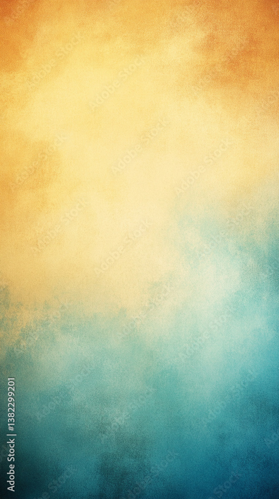 Poster a yellow and blue gradient background with subtle texture and soft transitions symbolizes calm, dept