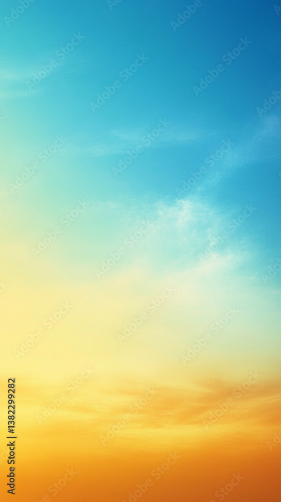 Poster a yellow and blue gradient background with subtle texture and soft transitions symbolizes calm, dept