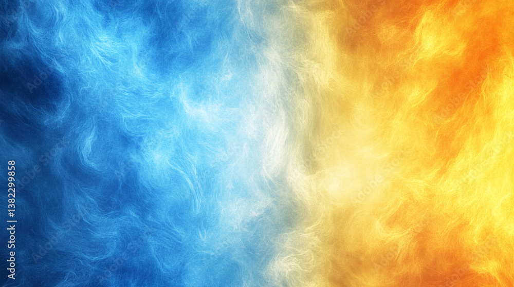 Poster a yellow and blue gradient background with subtle texture and soft transitions symbolizes calm, dept