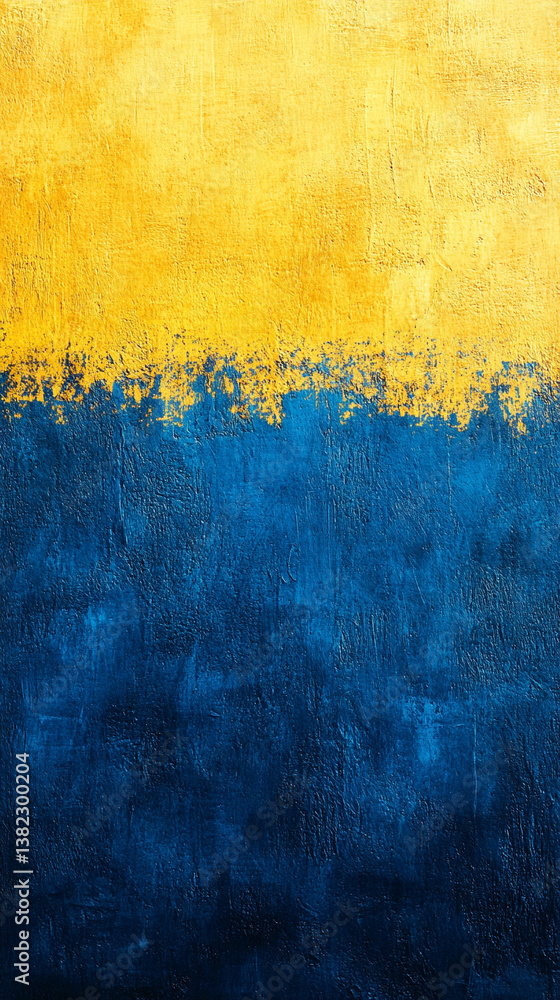 Poster a yellow and blue gradient background with subtle texture and soft transitions symbolizes calm, dept