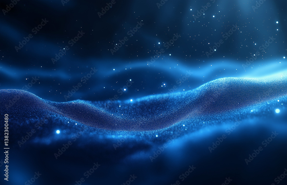 Poster dark blue gradient background with a subtle blur effect