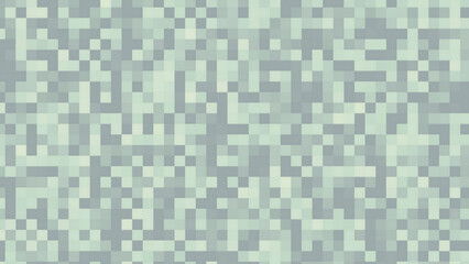 Seamless Pixelated Abstract Digital Mosaic Background in Soft Green Shades