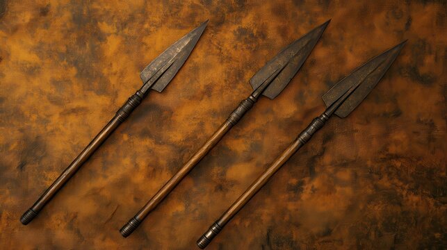 greek spear in multiple angles.
