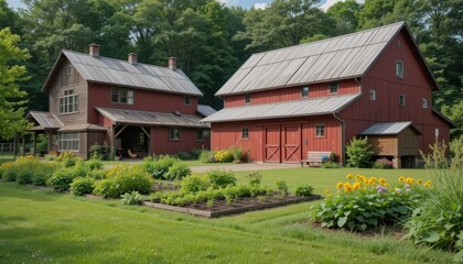 Obraz premium Luxurious Urban Villa with Large Windows, Stone Cladding, Ambient Outdoor Lighting, and Sophisticated Curb Appea