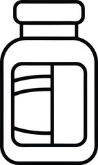 vector illustration of a jar of pills