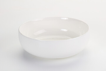 White ceramic empty bowl dishware