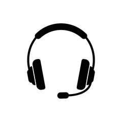 Headphone vector icon, Customer care sign, filled flat sign, solid pictogram isolated on transparent background