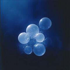 Abstract Representation of Xenon Gas in Tranquil Ethereal Space Capturing Its Unique Noble Characteristics