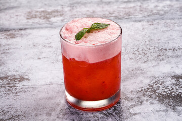 Cocktail Whiskey sour in the glass