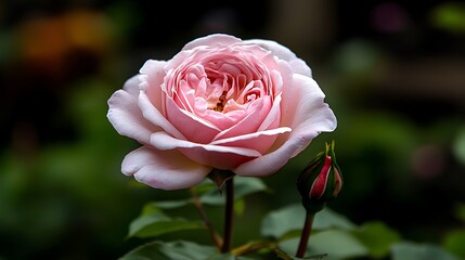 Pink Rose Bloom Garden Elegance.