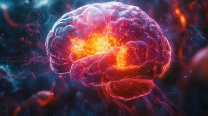 Fototapeta premium Brain, Energy, Abstract, Medical