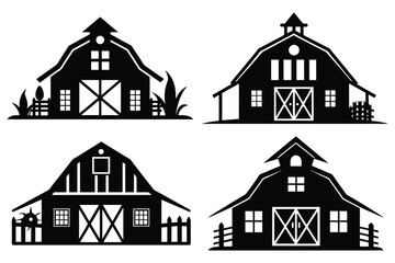 rustic barn silhouette craft design