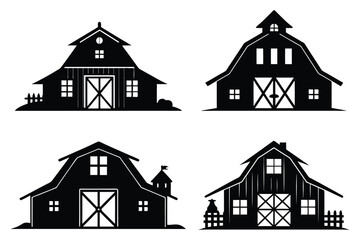 rustic barn silhouette craft design