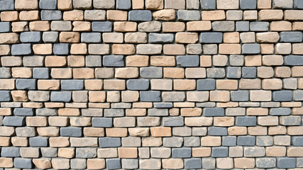 Wall made of stacked stones, ideal for adding a rustic touch to design projects like landscaping, architectural backgrounds, or construction concepts.