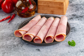 Pork ham roll snack appetiser
