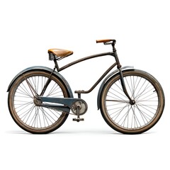 Vintage Bicycle: A classic vintage bicycle, exuding nostalgia with its timeless design, curved frame, and iconic details.